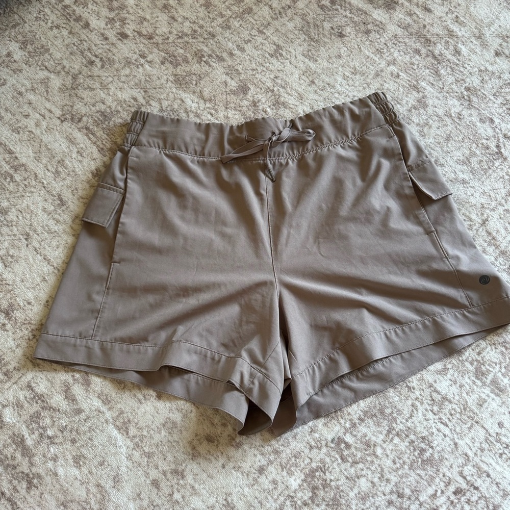Apana Tan Cargo Shorts Relaxed Fit Elastic Waistband